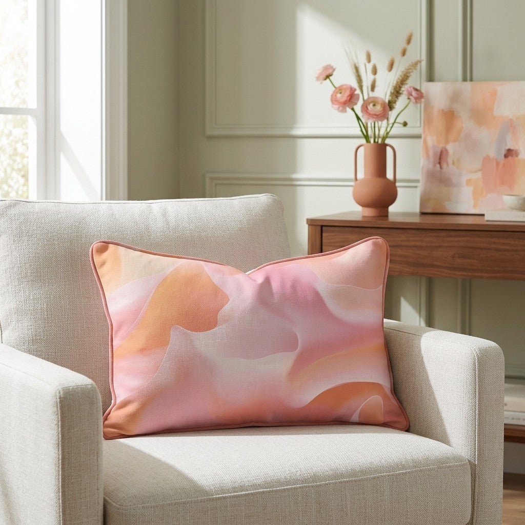 Velvet Waves Throw Pillow - Lemon Park