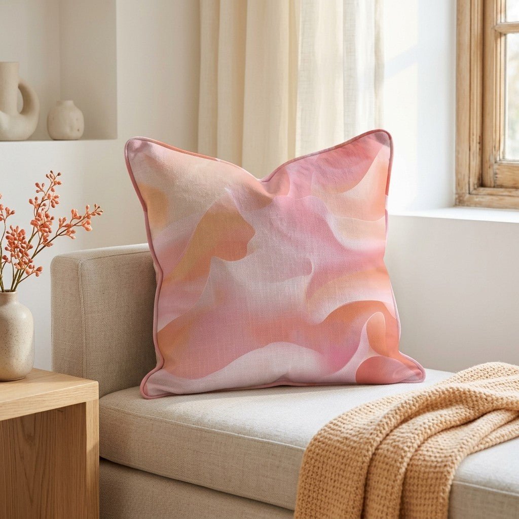Velvet Waves Throw Pillow - Lemon Park