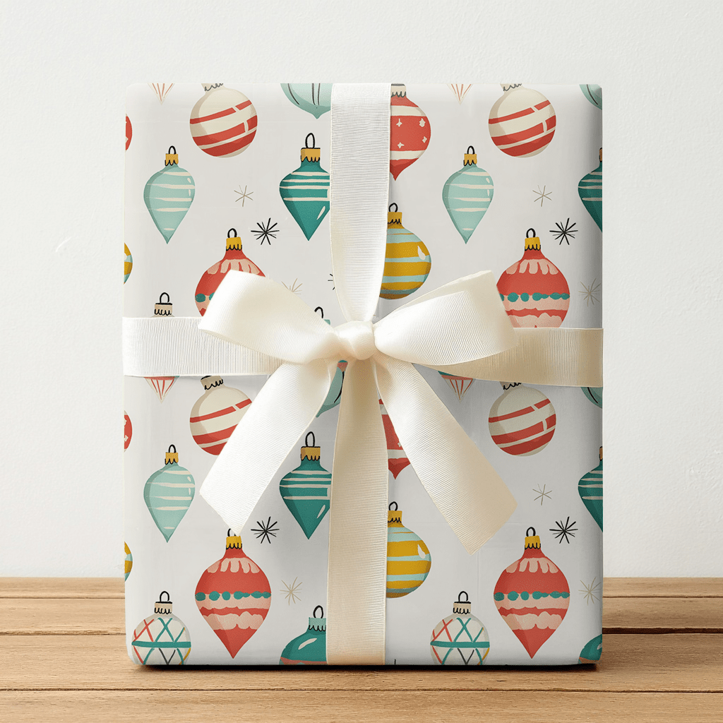 Vintage Baubles - Wrapping Paper - Lemon Park