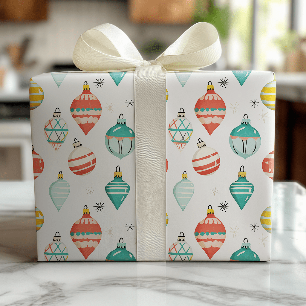 Vintage Baubles - Wrapping Paper - Lemon Park