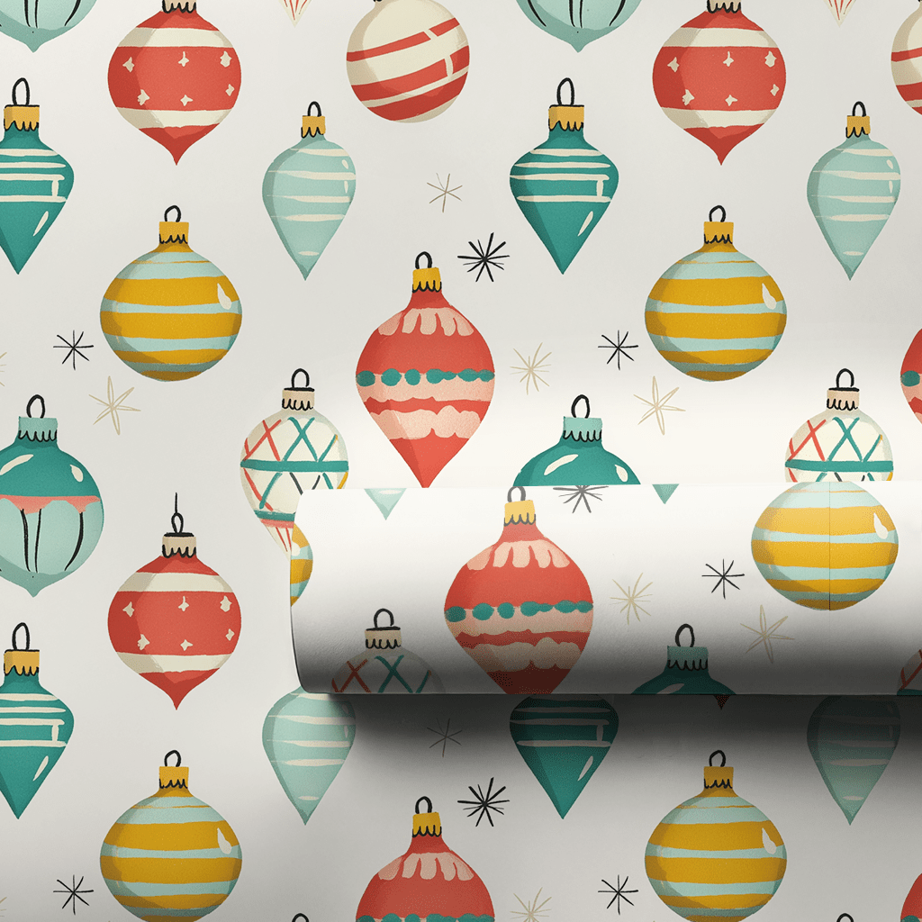 Vintage Baubles - Wrapping Paper - Lemon Park
