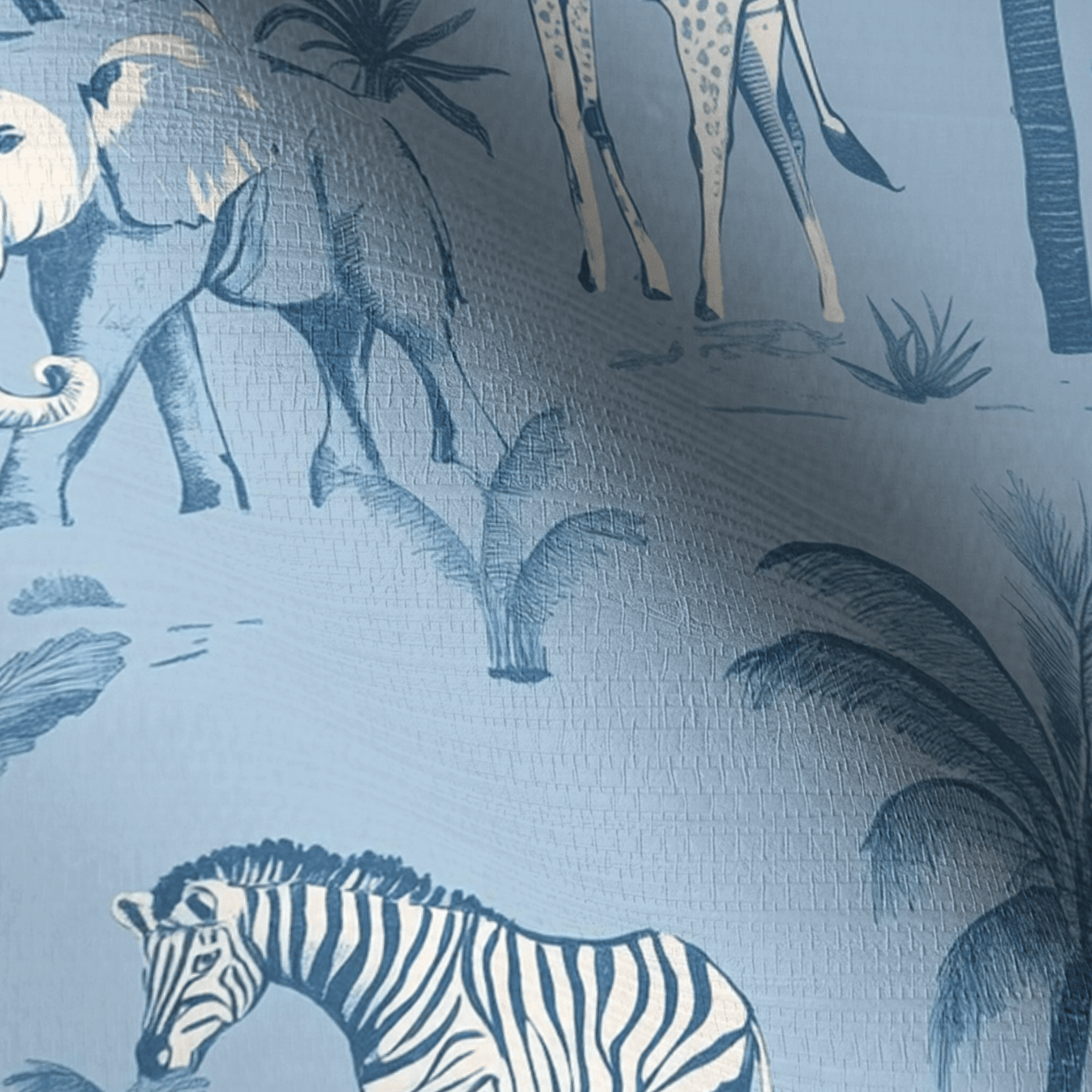 Vintage Safari Faux Grasscloth Wallpaper - Lemon Park