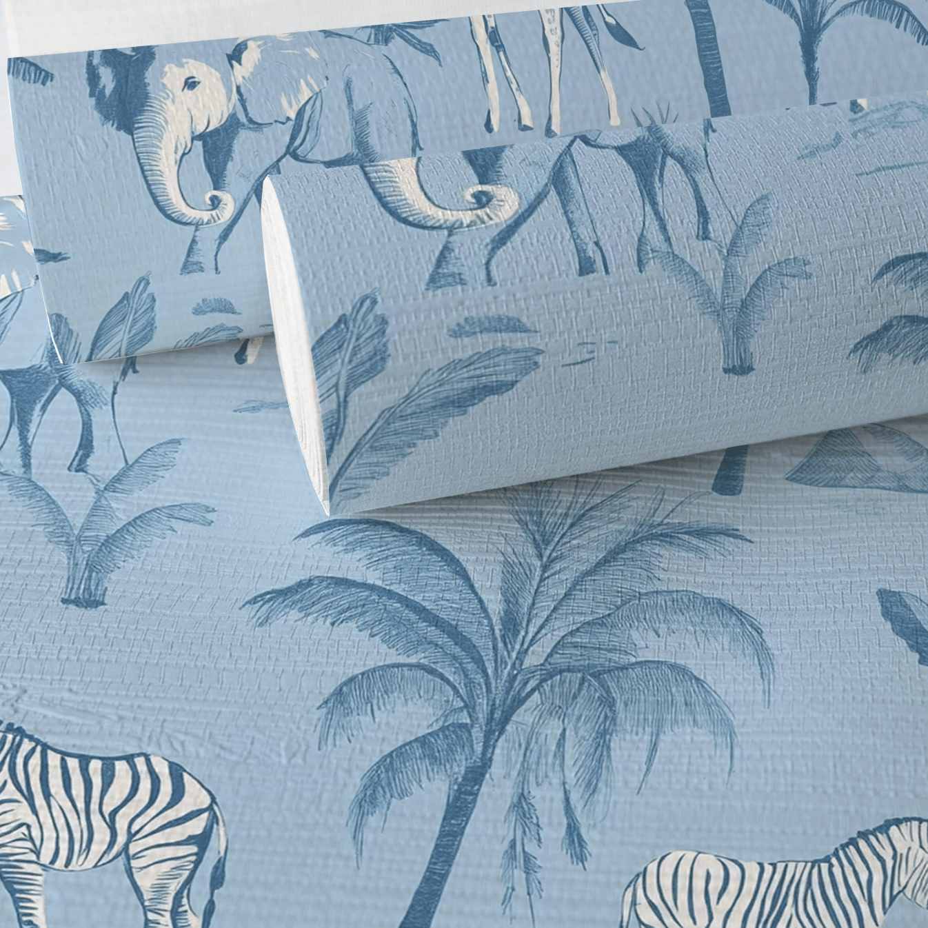 Vintage Safari Faux Grasscloth Wallpaper - Lemon Park