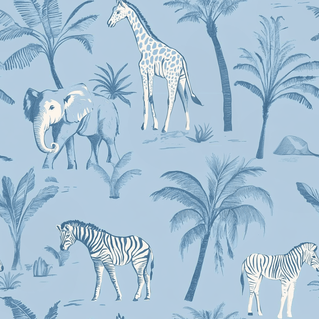 Vintage Safari Wallpaper - Lemon Park