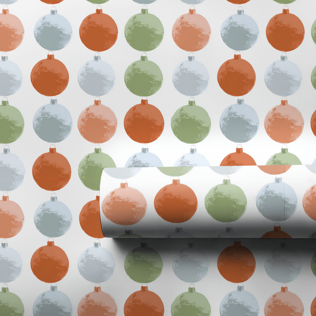 Warm Christmas Ornaments - Wrapping Paper - Lemon Park