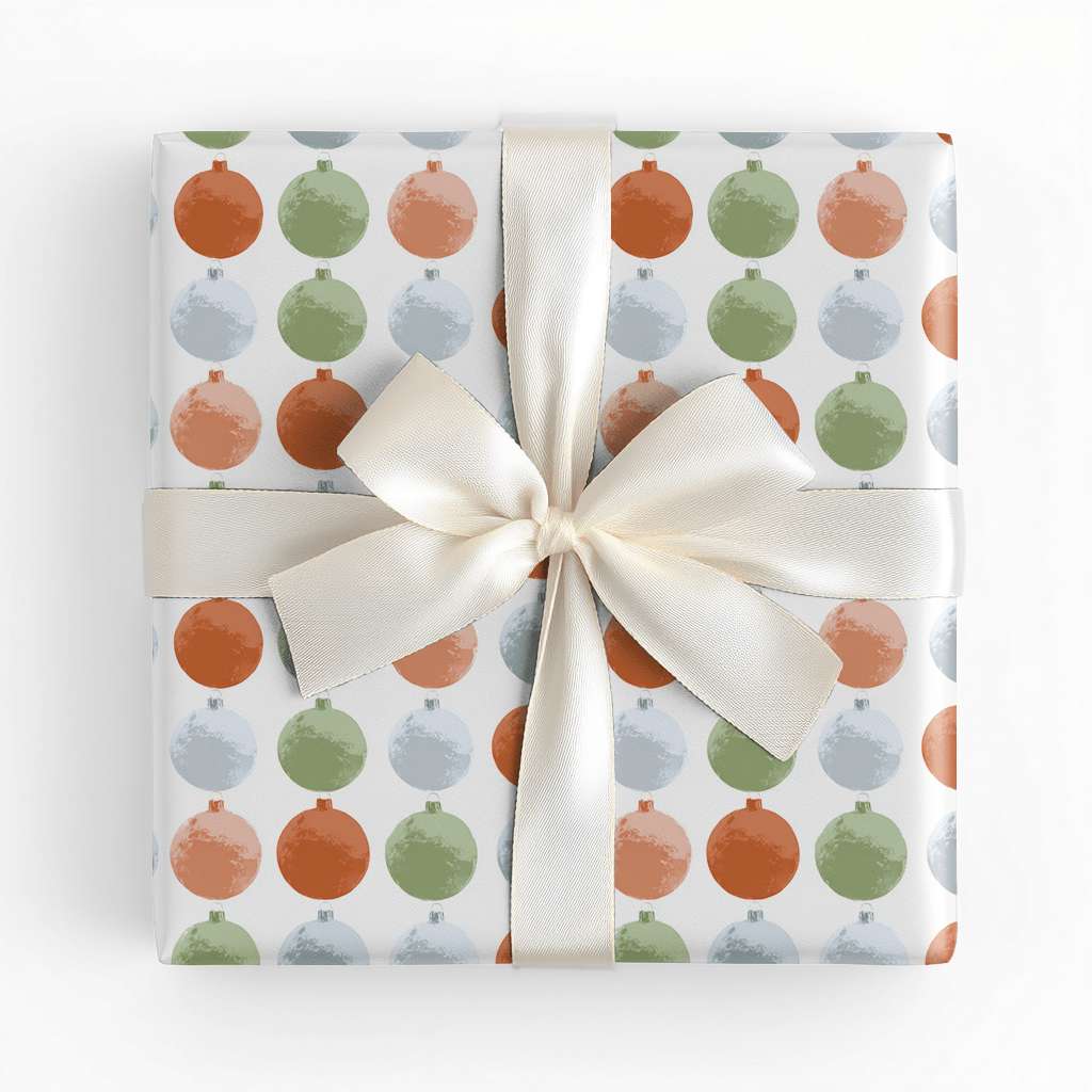 Warm Christmas Ornaments - Wrapping Paper - Lemon Park