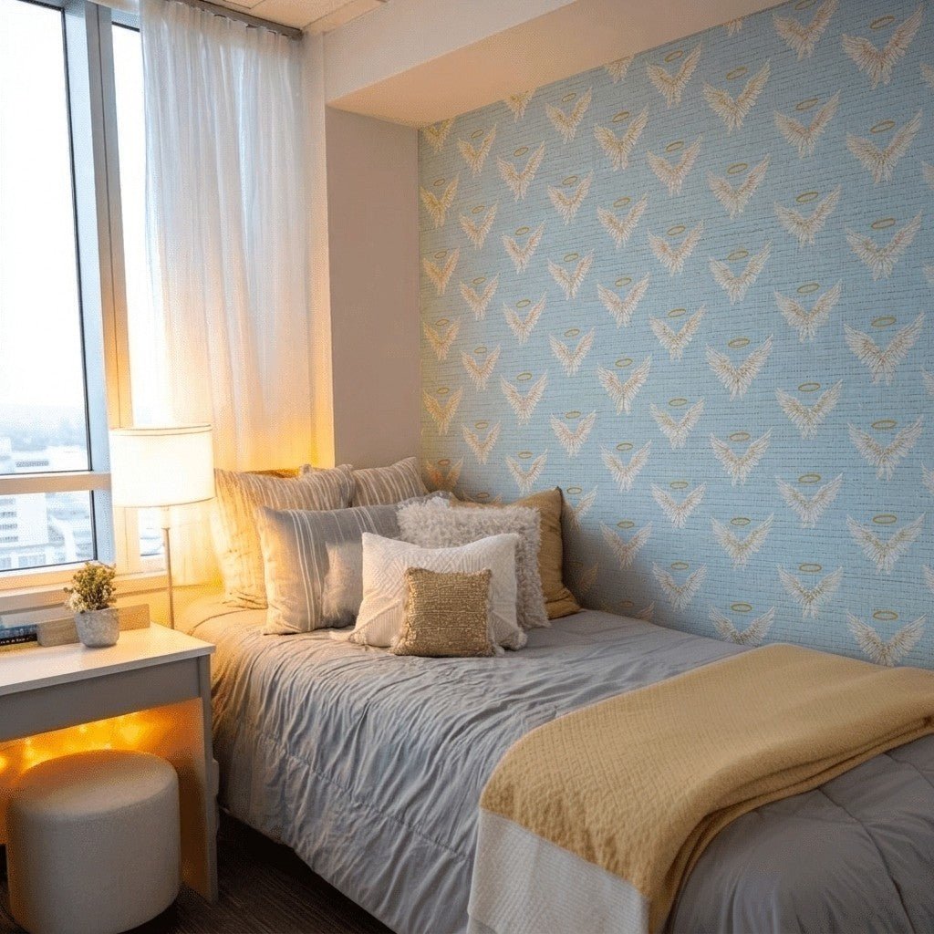 Watching Over Me Faux Grasscloth Wallpaper - Lemon Park