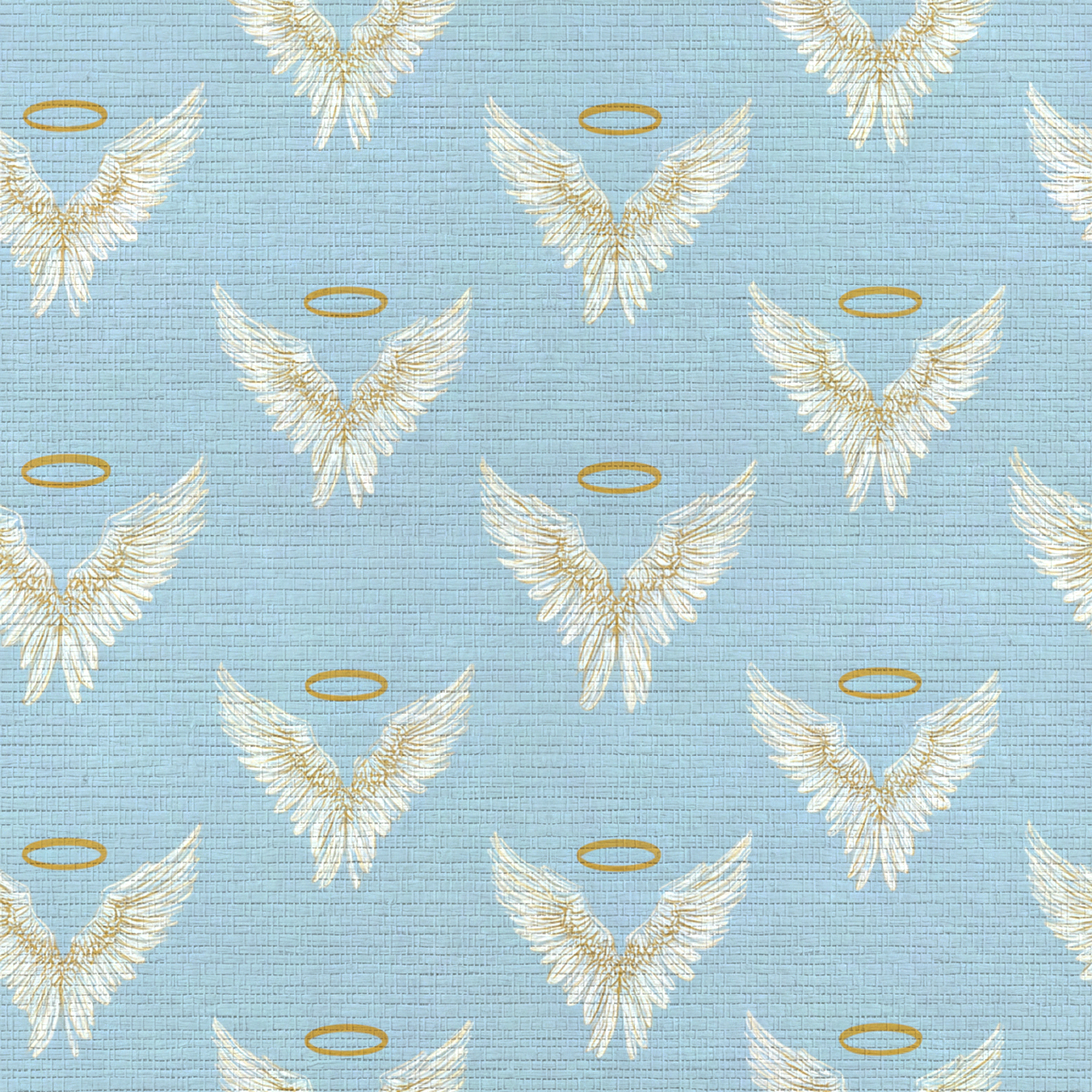 Watching Over Me Faux Grasscloth Wallpaper