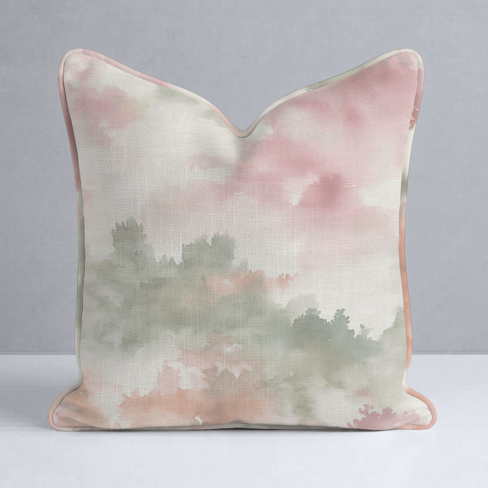 Watercolor Forest Throw Pillow - Lemon Park