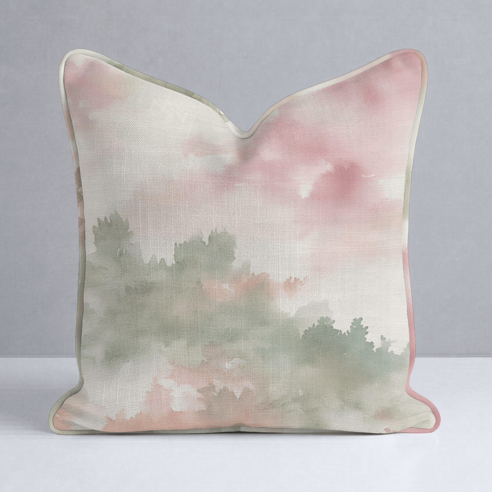 Watercolor Forest Throw Pillow - Lemon Park