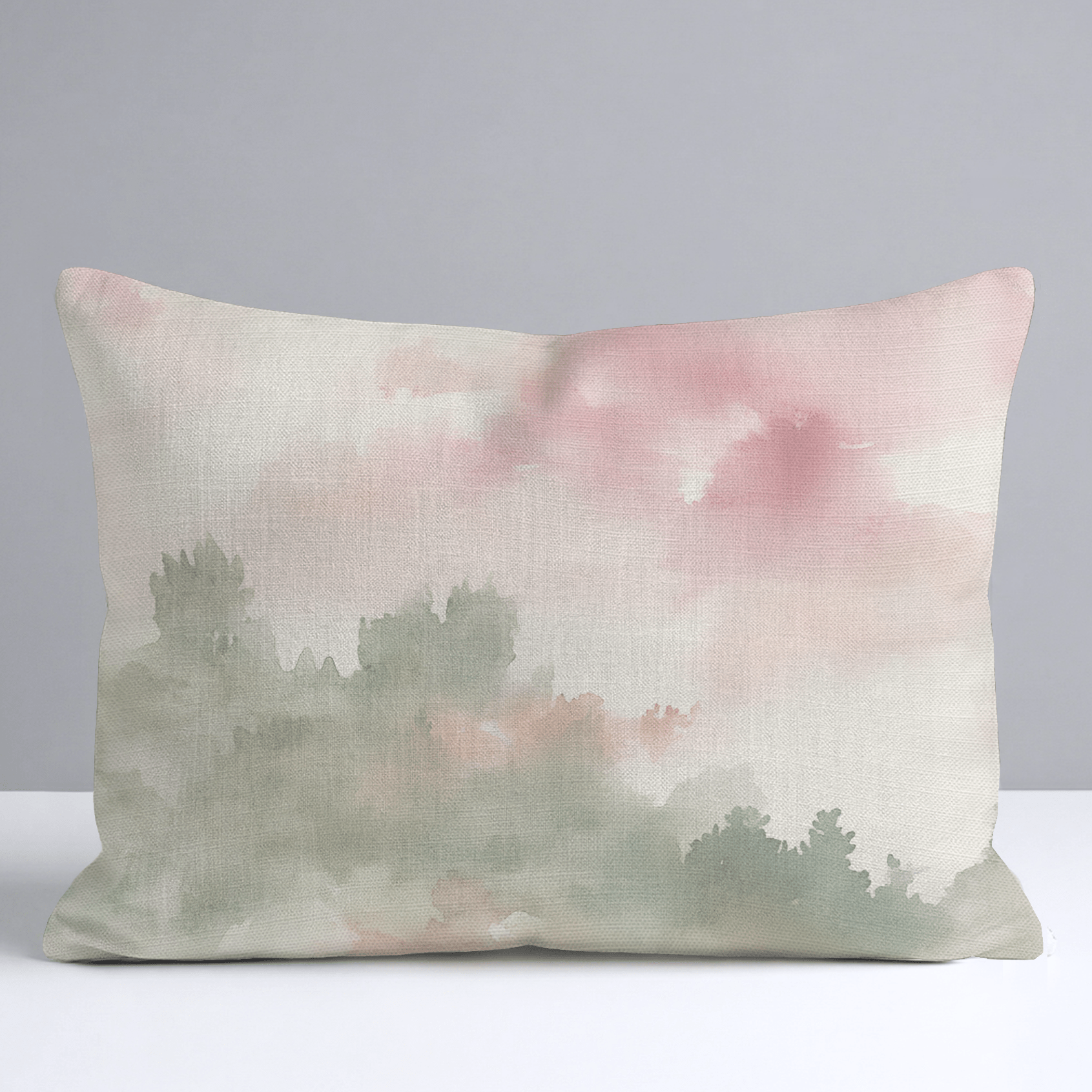 Watercolor Forest Throw Pillow - Lemon Park