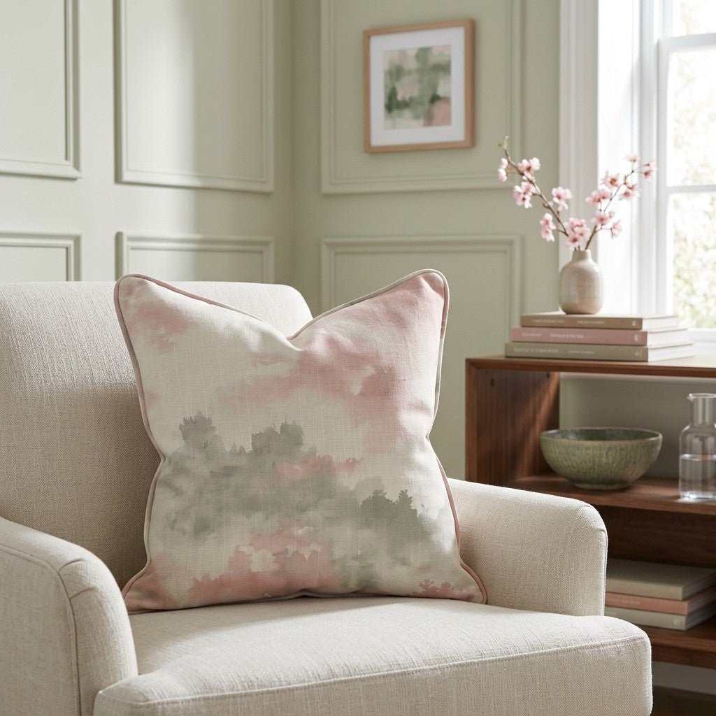 Watercolor Forest Throw Pillow - Lemon Park