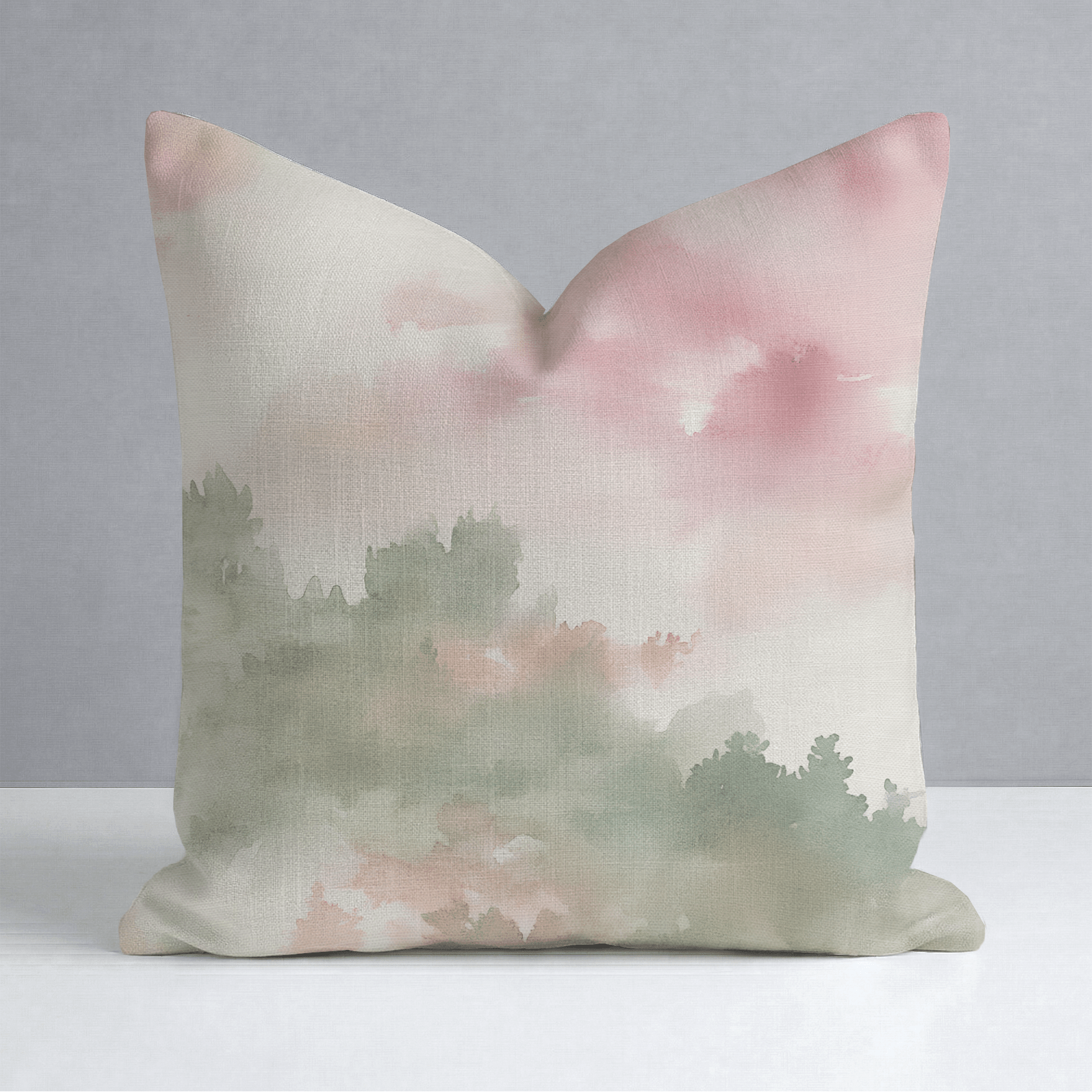 Watercolor Forest Throw Pillow - Lemon Park