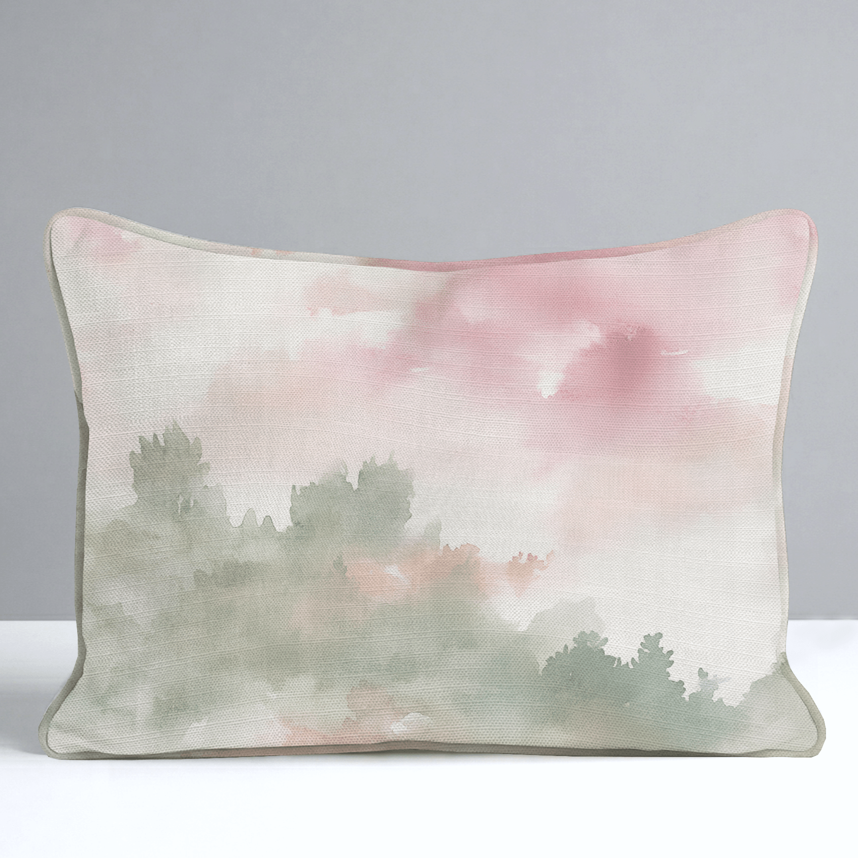 Watercolor Forest Throw Pillow - Lemon Park