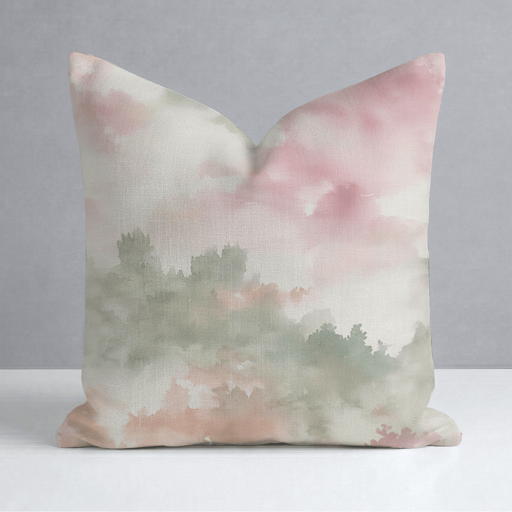 Watercolor Forest Throw Pillow - Lemon Park
