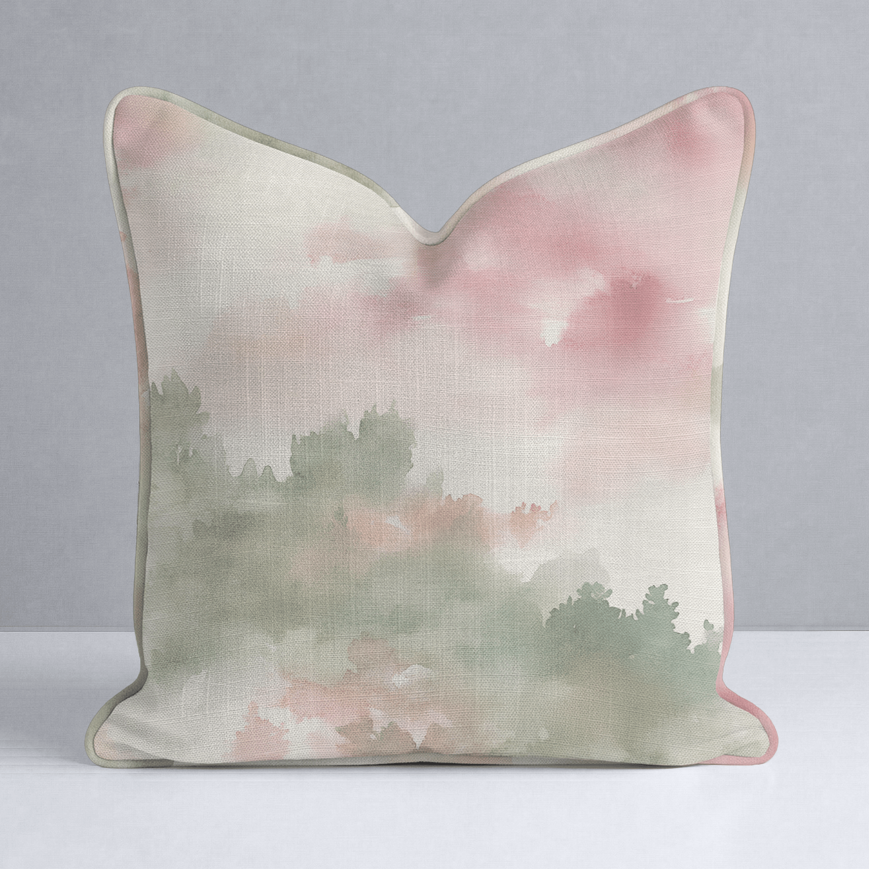 Watercolor Forest Throw Pillow - Lemon Park