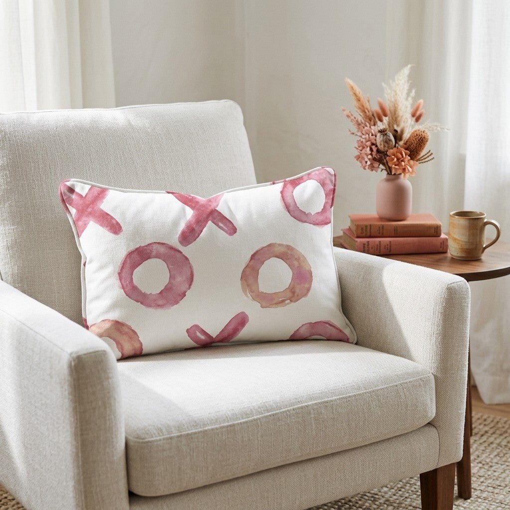 Watercolor Game Throw Pillow - Lemon Park