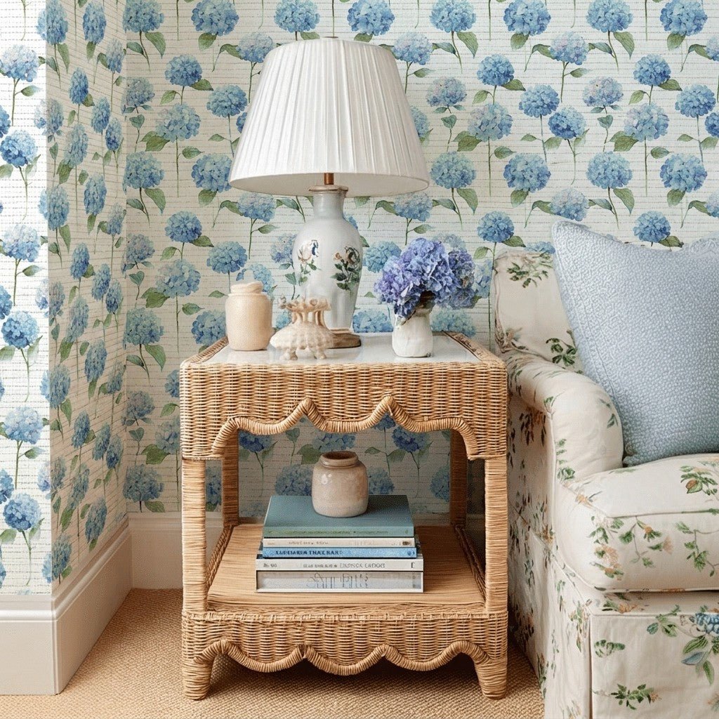 Waterfall Faux Grasscloth Wallpaper - Lemon Park