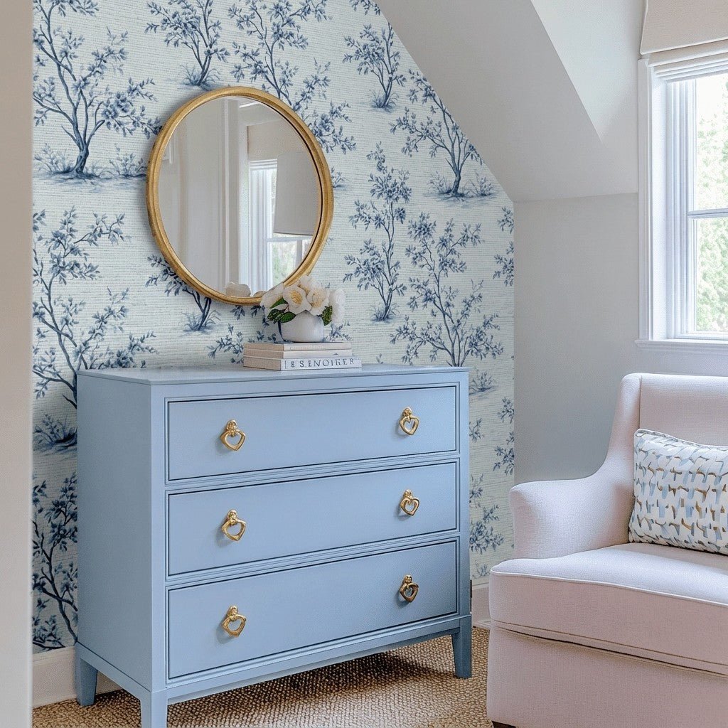 Waters Way Faux Grasscloth Wallpaper - Lemon Park