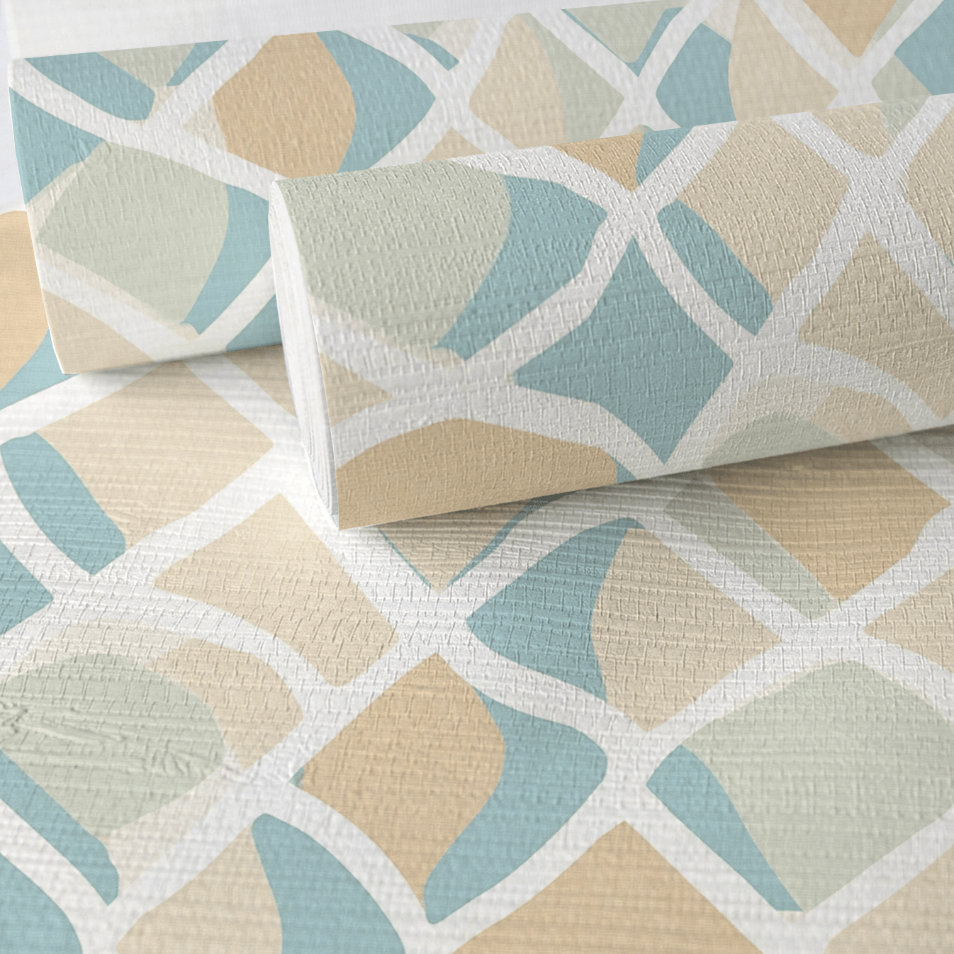 Waves Faux Grasscloth Wallpaper - Lemon Park