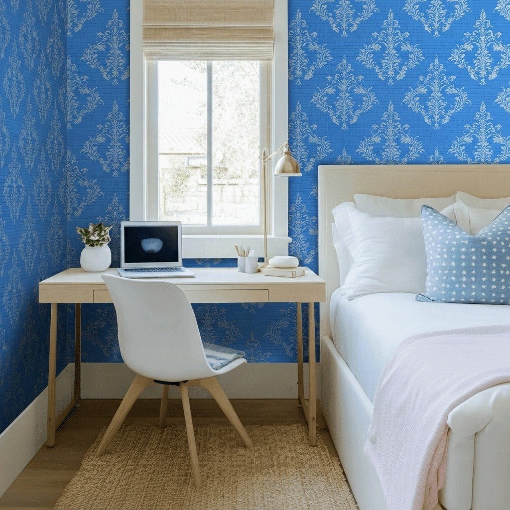 Wells Faux Grasscloth Wallpaper - Lemon Park