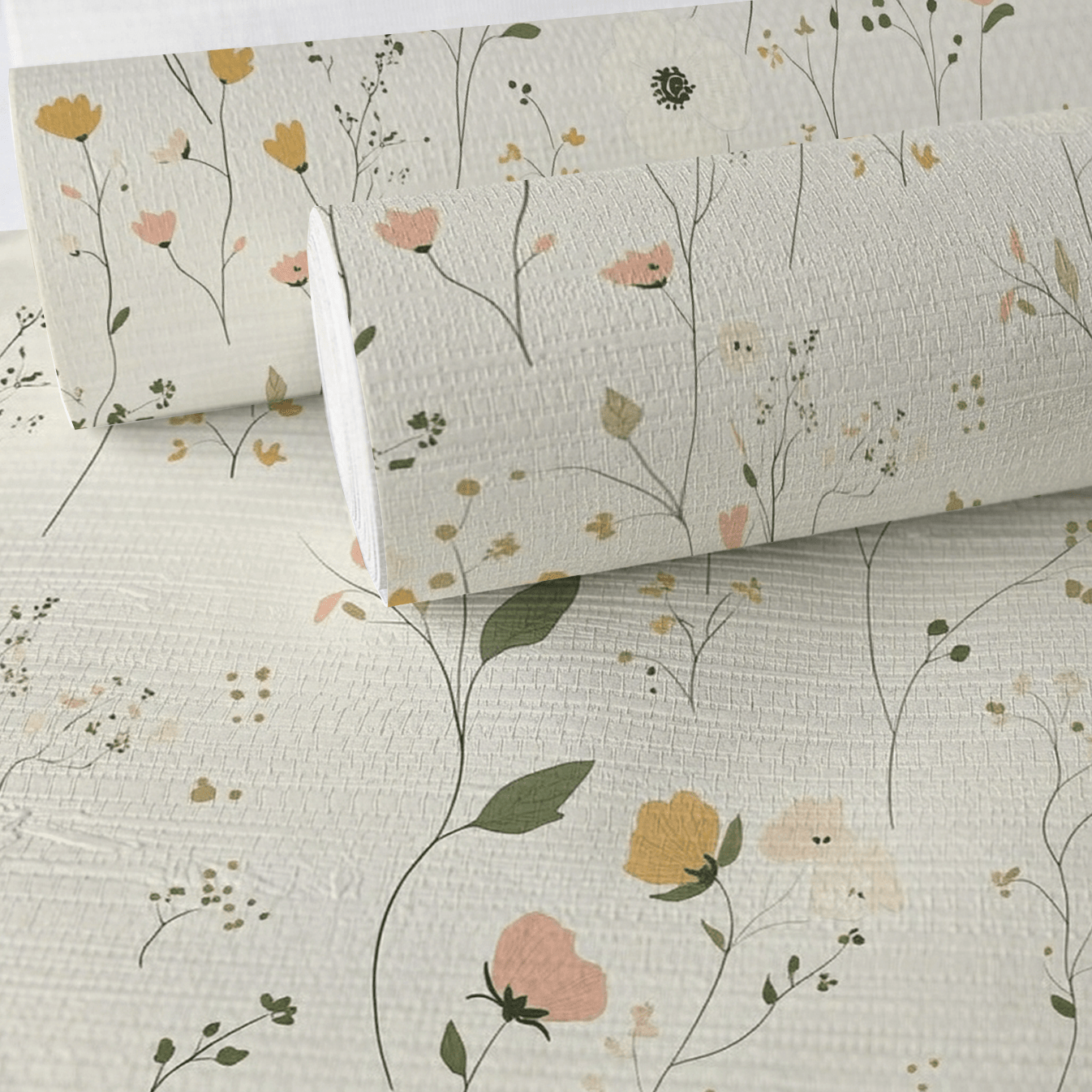 Whispering Meadows Faux Grasscloth Wallpaper - Lemon Park