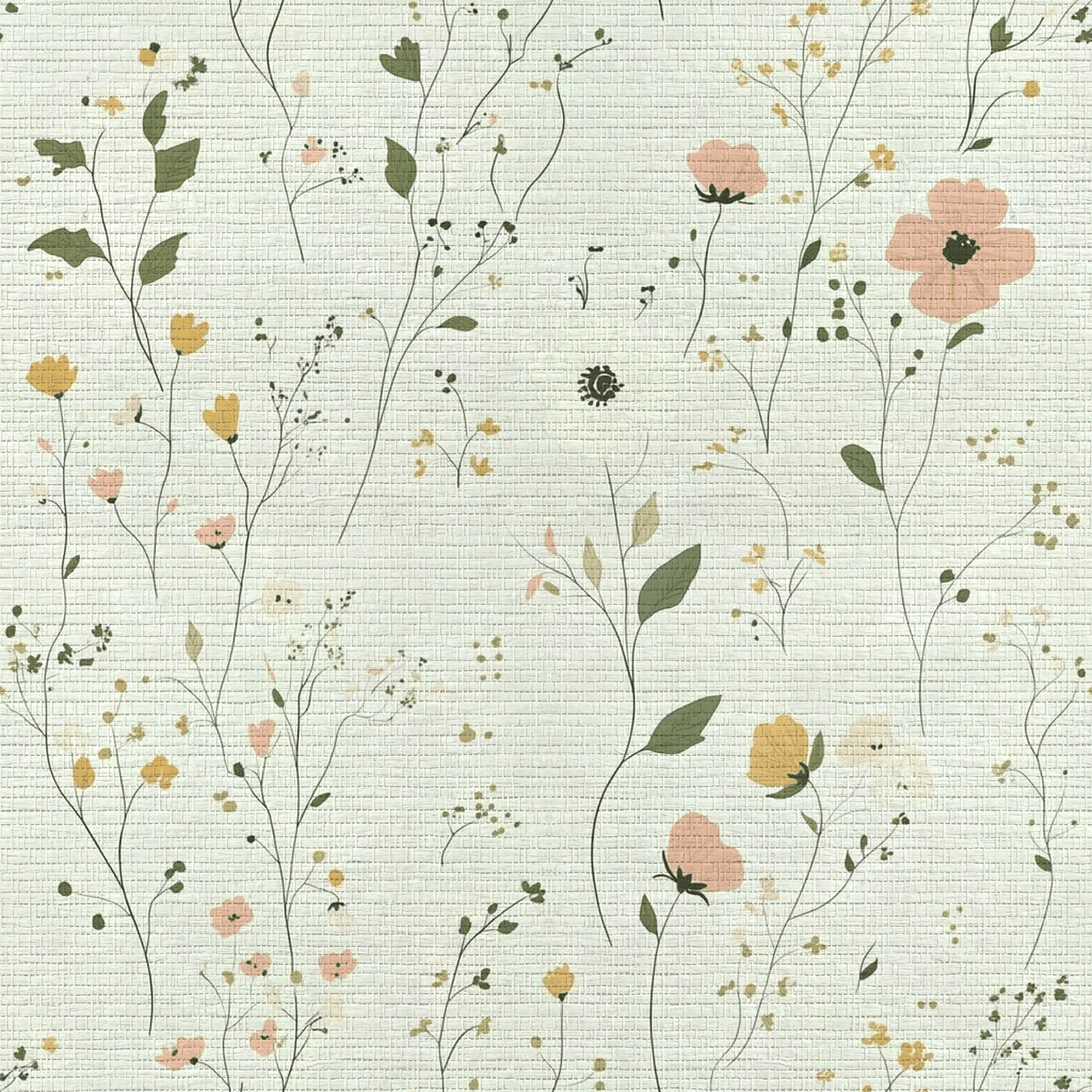 Whispering Meadows Faux Grasscloth Wallpaper - Lemon Park