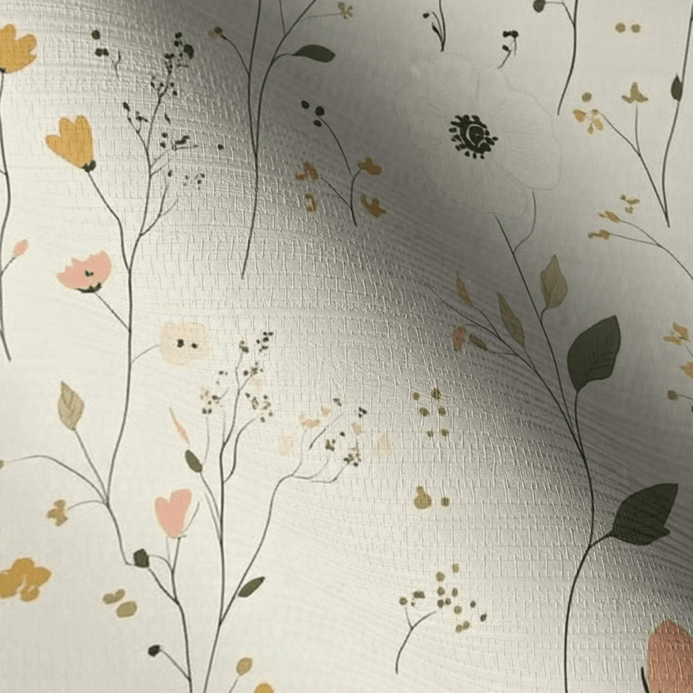 Whispering Meadows Faux Grasscloth Wallpaper - Lemon Park