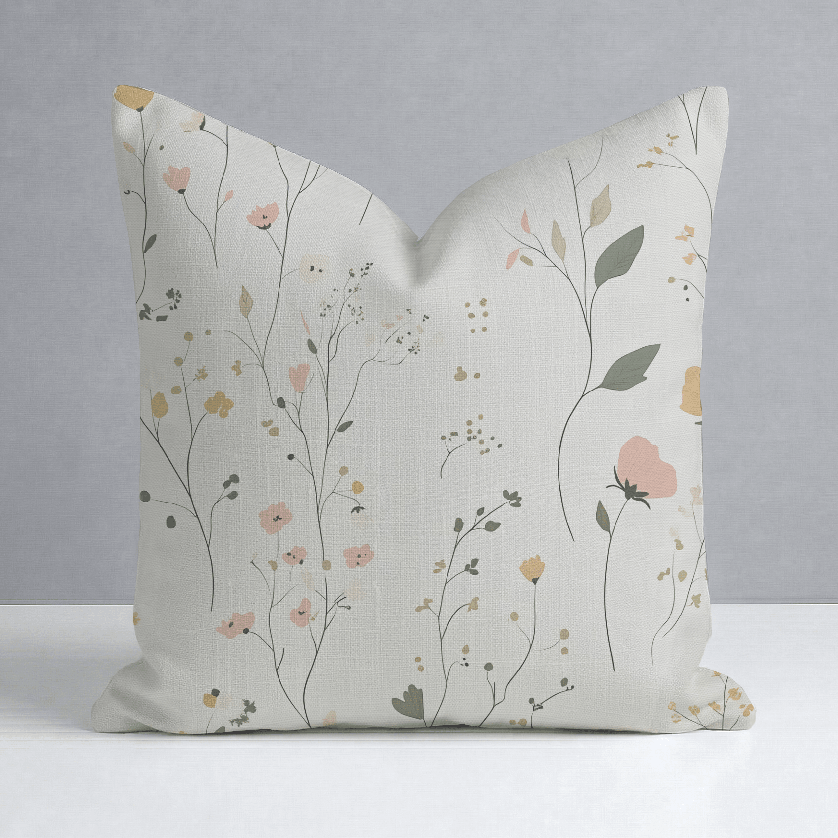 Whispering Meadows Throw Pillow - Lemon Park