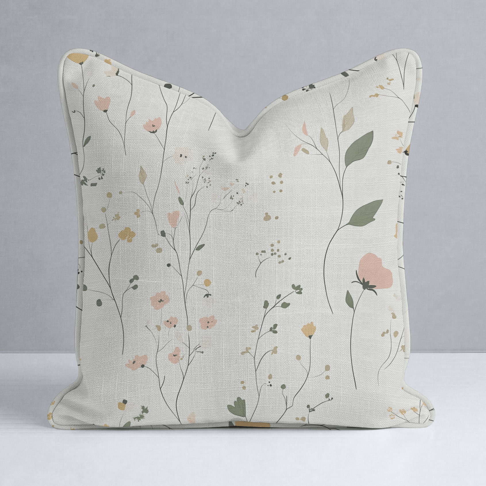 Whispering Meadows Throw Pillow - Lemon Park
