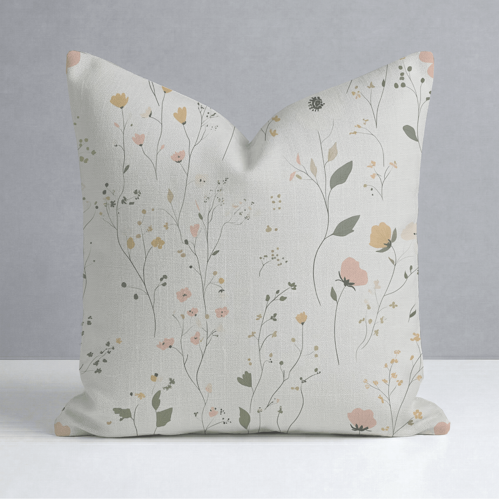 Whispering Meadows Throw Pillow - Lemon Park