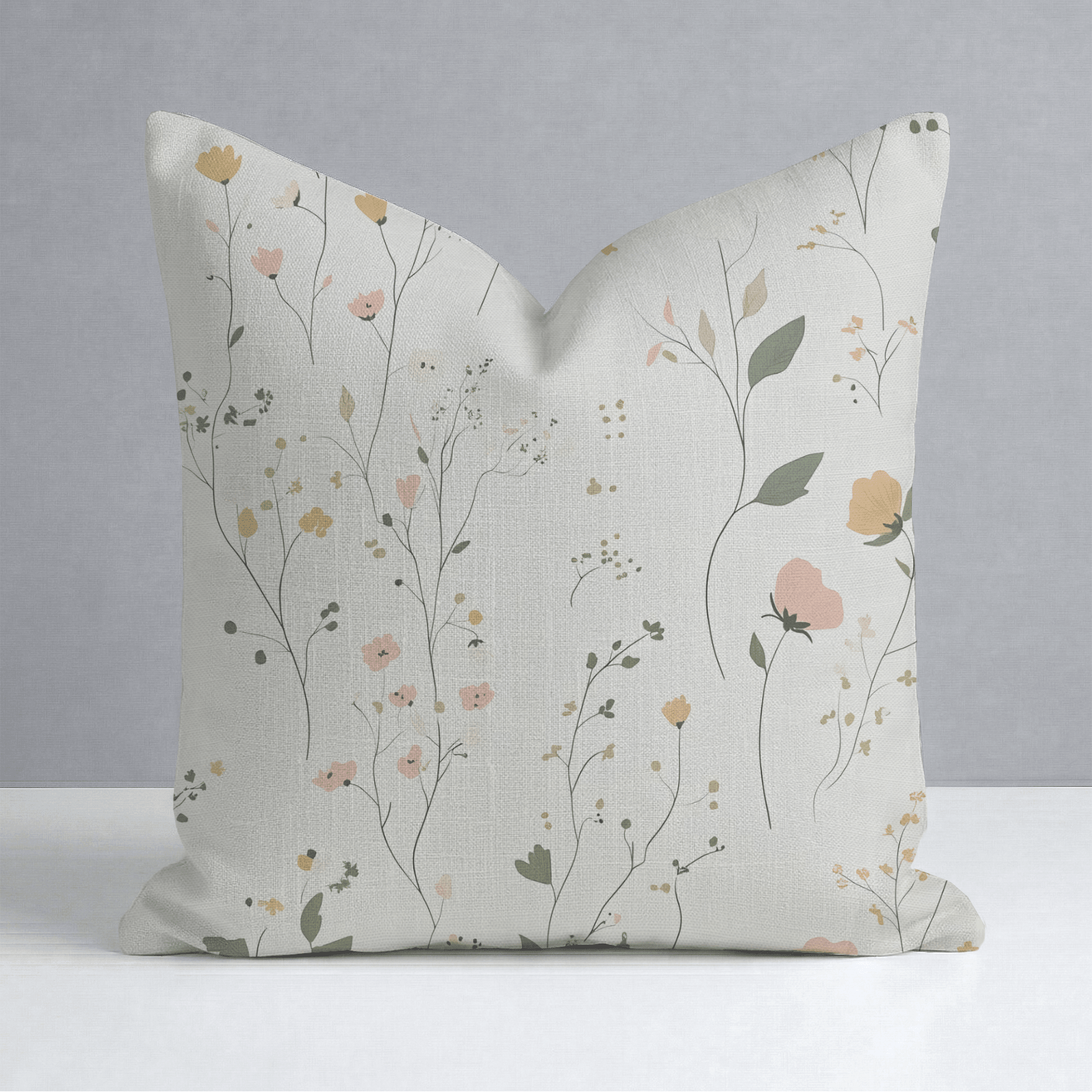 Whispering Meadows Throw Pillow - Lemon Park