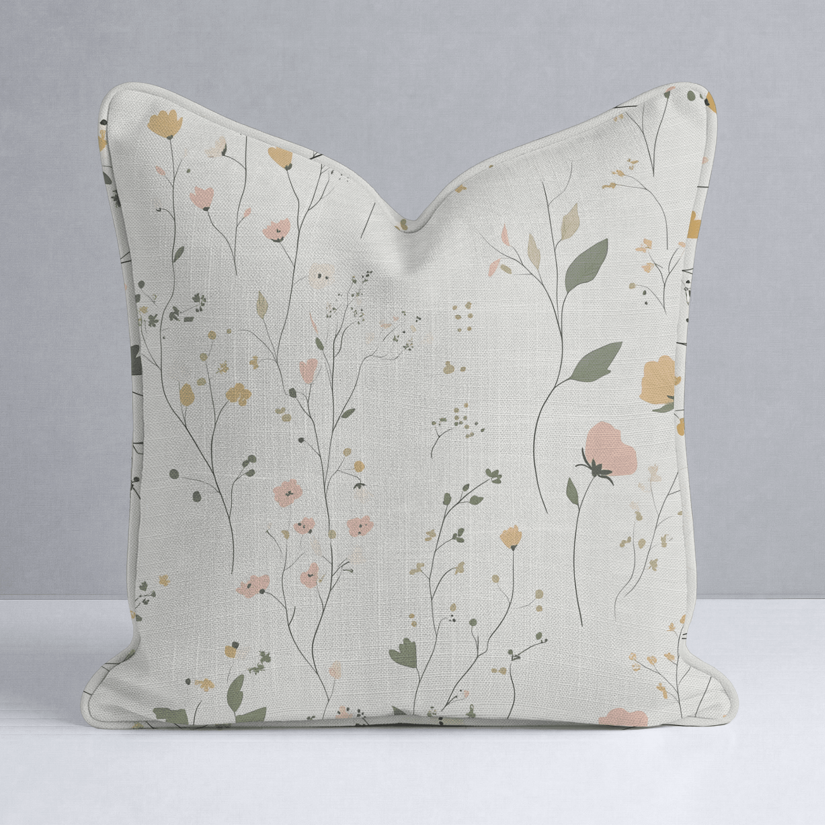 Whispering Meadows Throw Pillow - Lemon Park