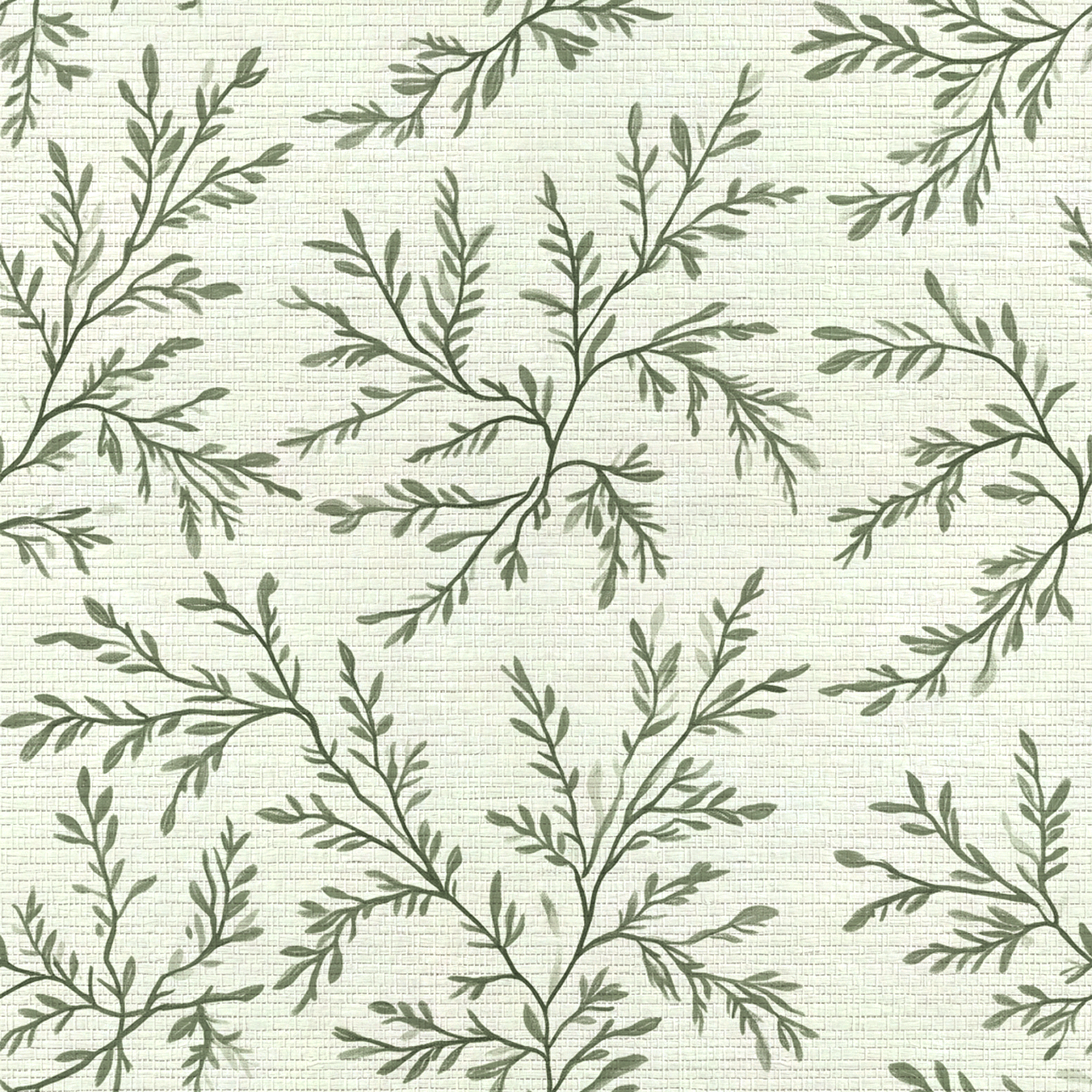 Willow Wreath Faux Grasscloth Wallpaper