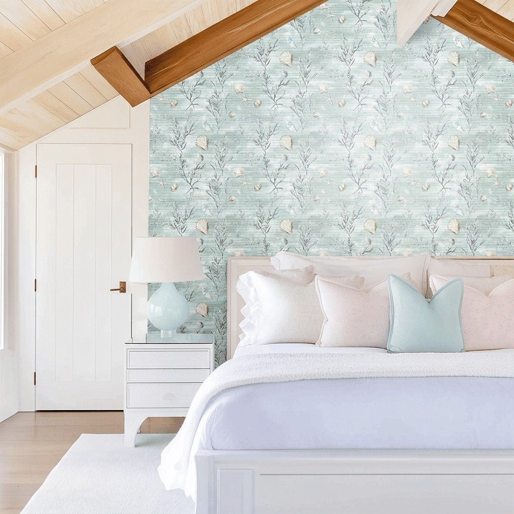 Whispers of Summer Faux Grasscloth Wallpaper - Lemon Park