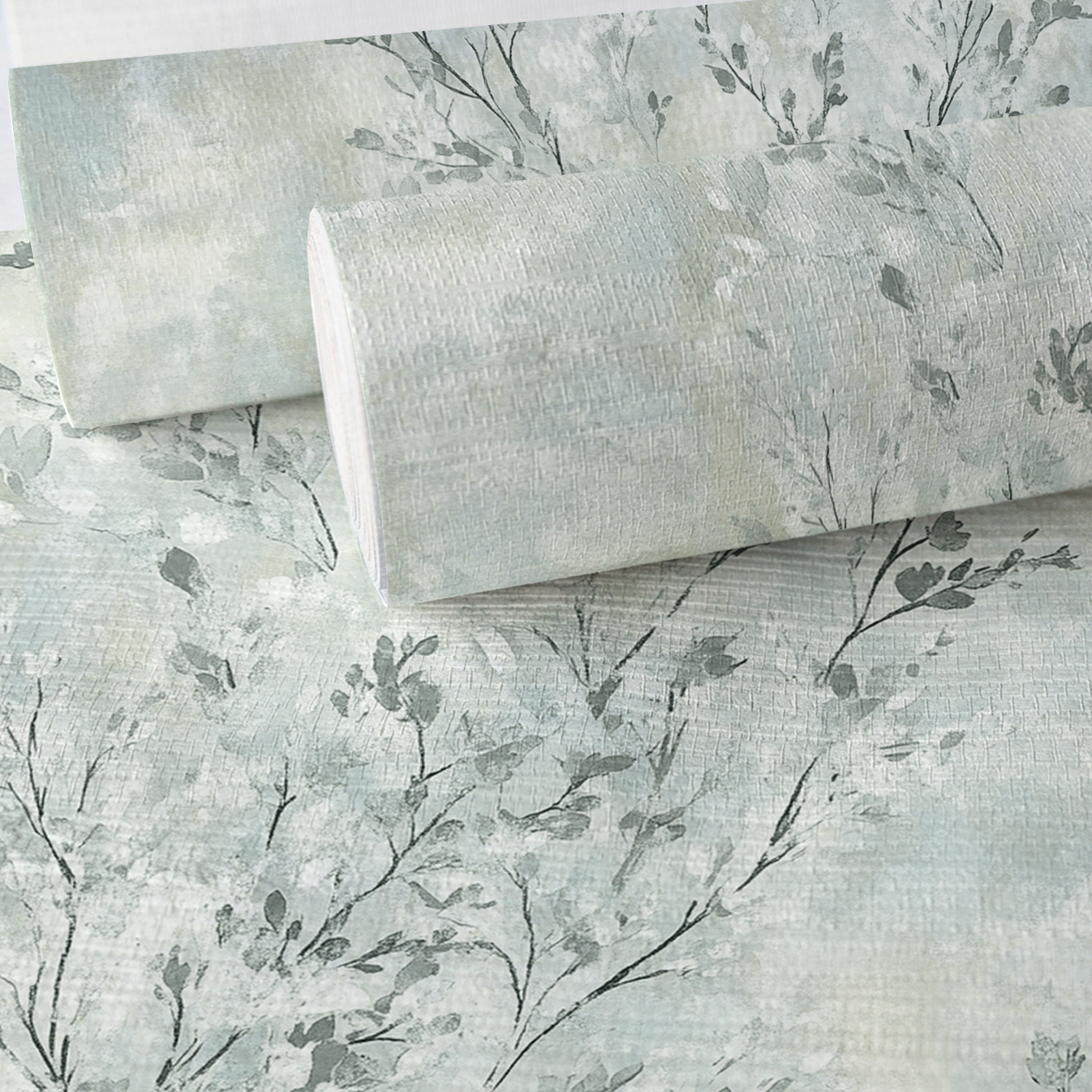 Whispers of Winter Faux Grasscloth Wallpaper