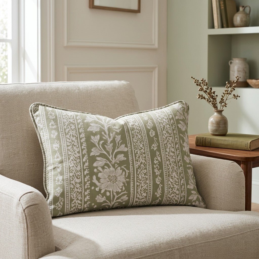 Wild Fern Throw Pillow - Lemon Park