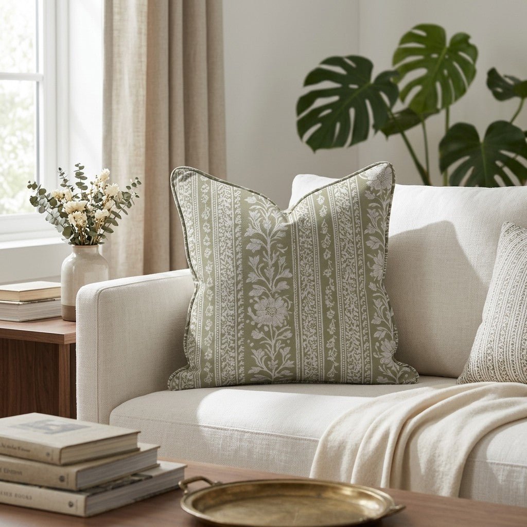 Wild Fern Throw Pillow - Lemon Park