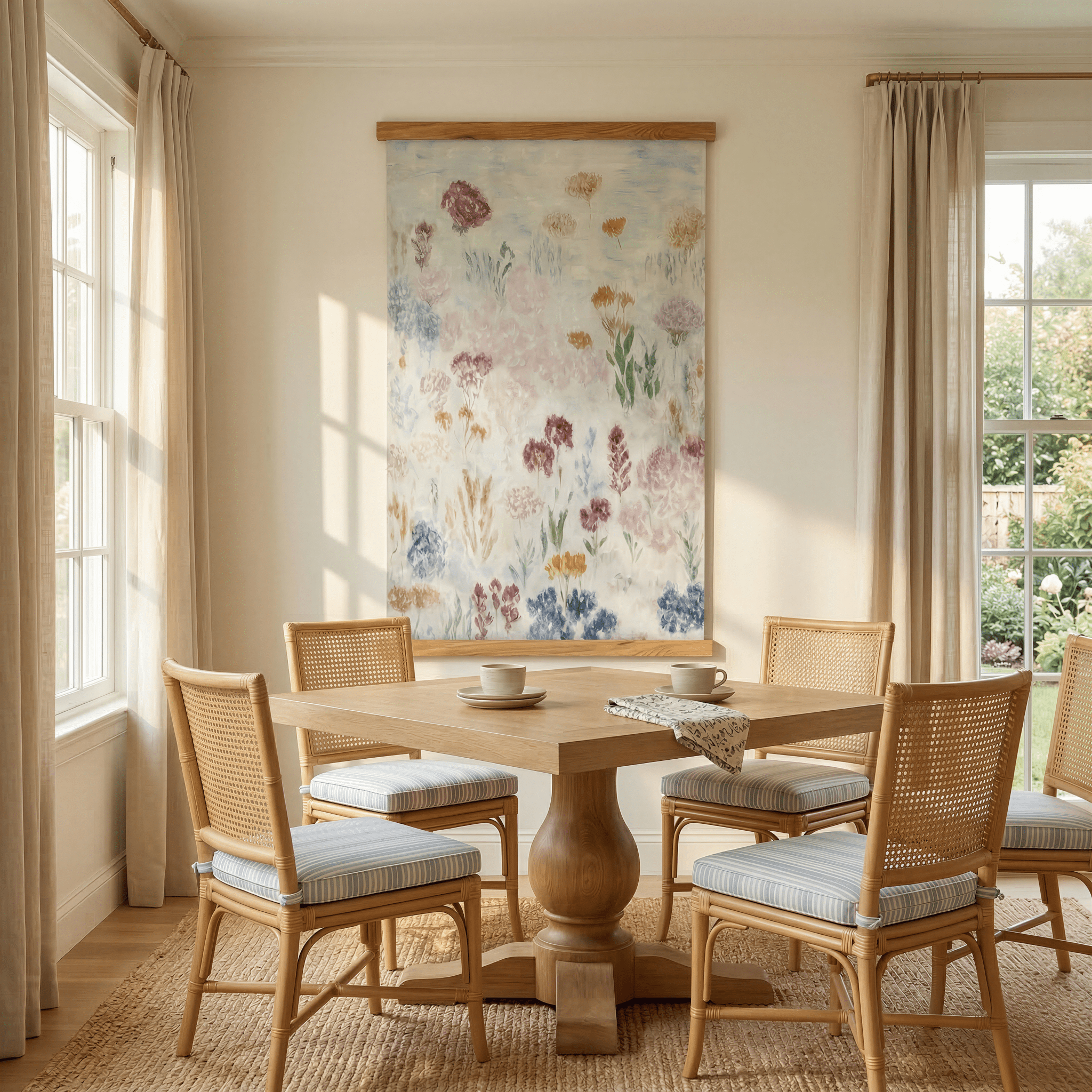 Wildflower Linen (Beige) - Tapestry - Lemon Park