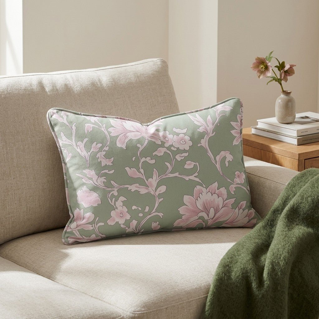 Wildflower Riddle Throw Pillow - Lemon Park