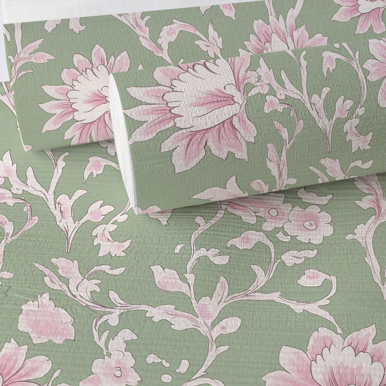 Wildflower Riddle Faux Grasscloth Wallpaper