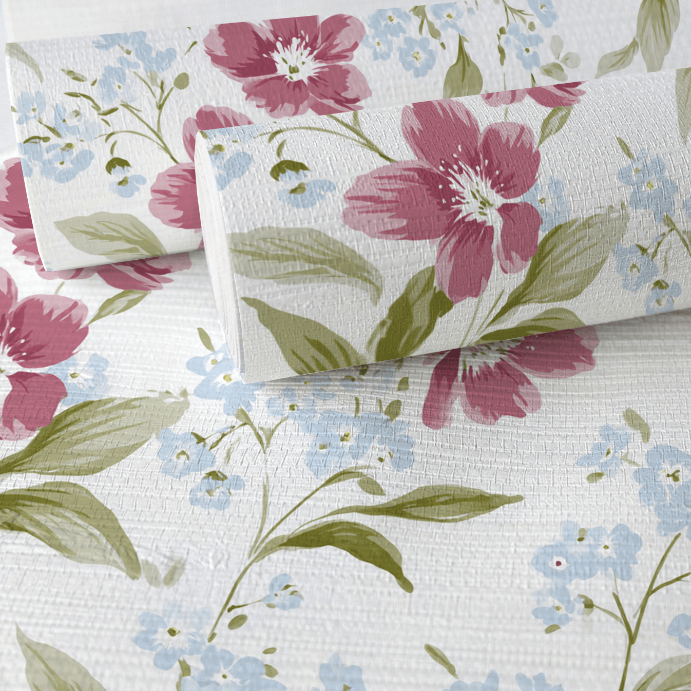 Wildflower Waltz Faux Grasscloth Wallpaper - Lemon Park