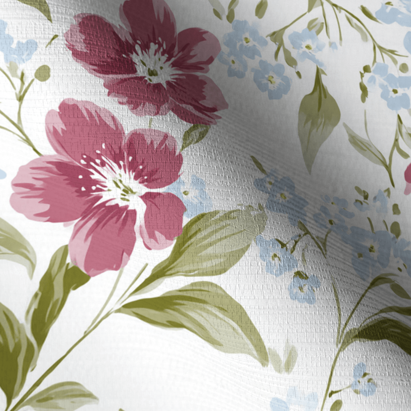 Wildflower Waltz Faux Grasscloth Wallpaper - Lemon Park