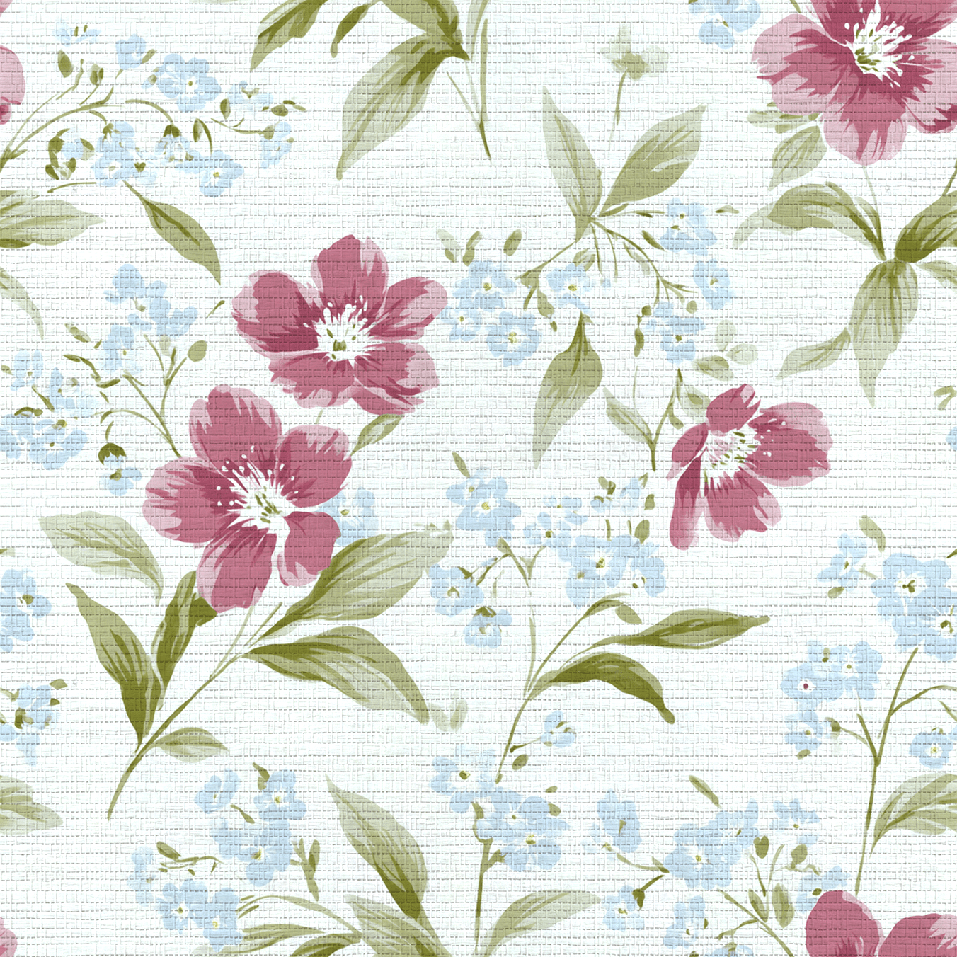 Wildflower Waltz Faux Grasscloth Wallpaper - Lemon Park