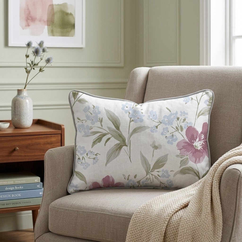 Wildflower Waltz Throw Pillow - Lemon Park