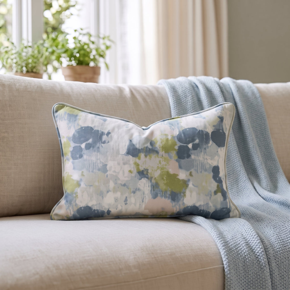 Wildflower Wash Throw Pillow - Lemon Park