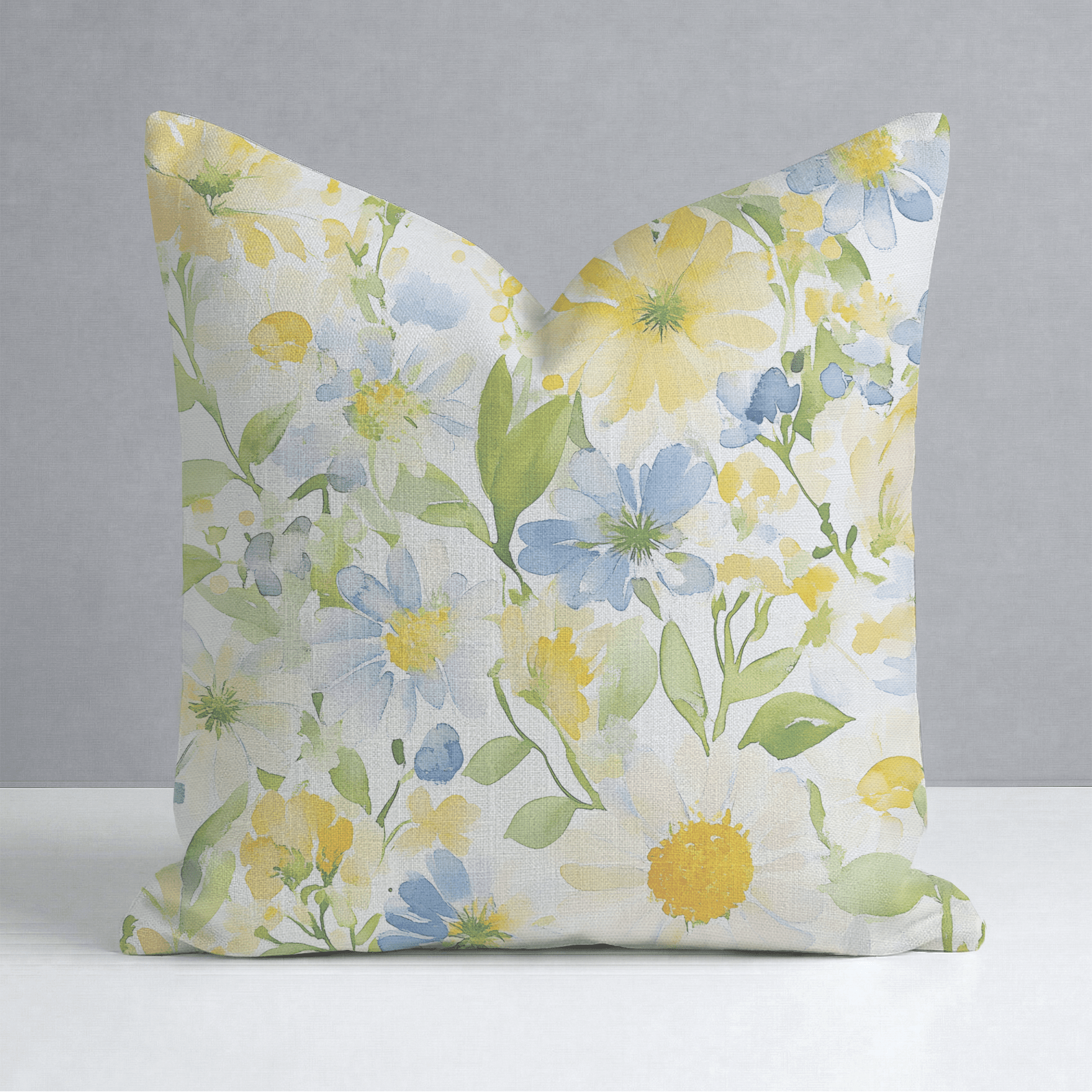 Wildflower Whimsy Throw Pillow - Lemon Park