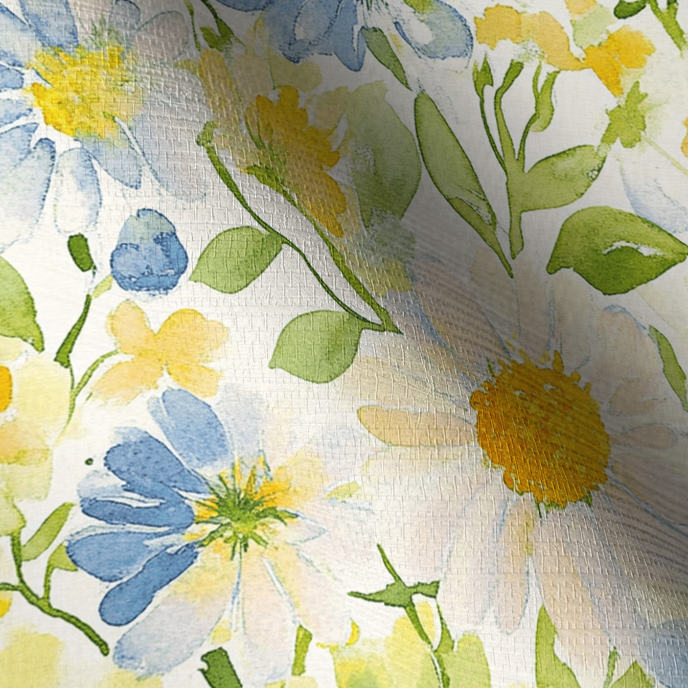 Wildflower Whimsy Faux Grasscloth Wallpaper