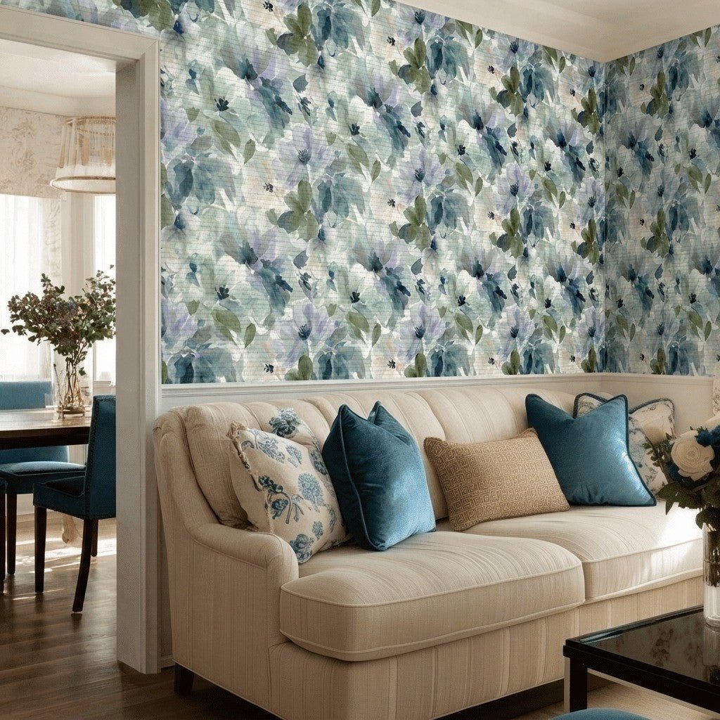 Wilding Faux Grasscloth Wallpaper - Lemon Park