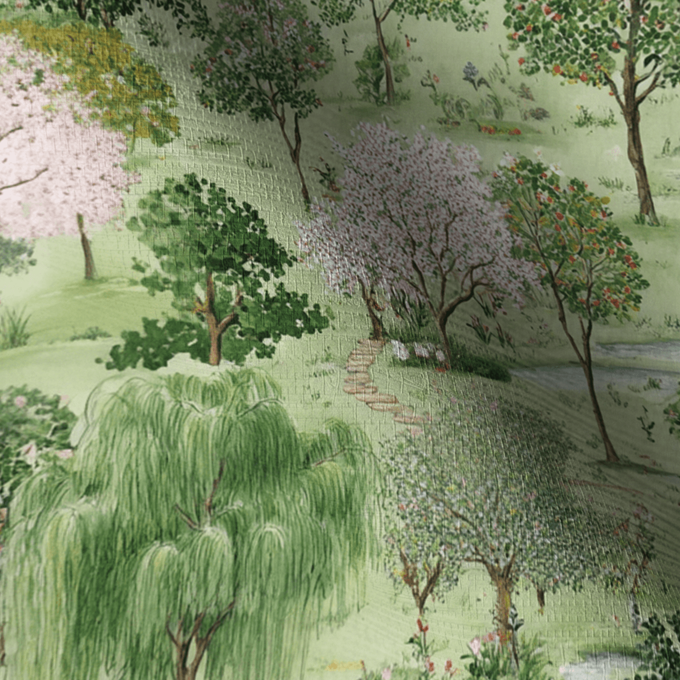 Willow Dreams Faux Grasscloth Wallpaper - Lemon Park